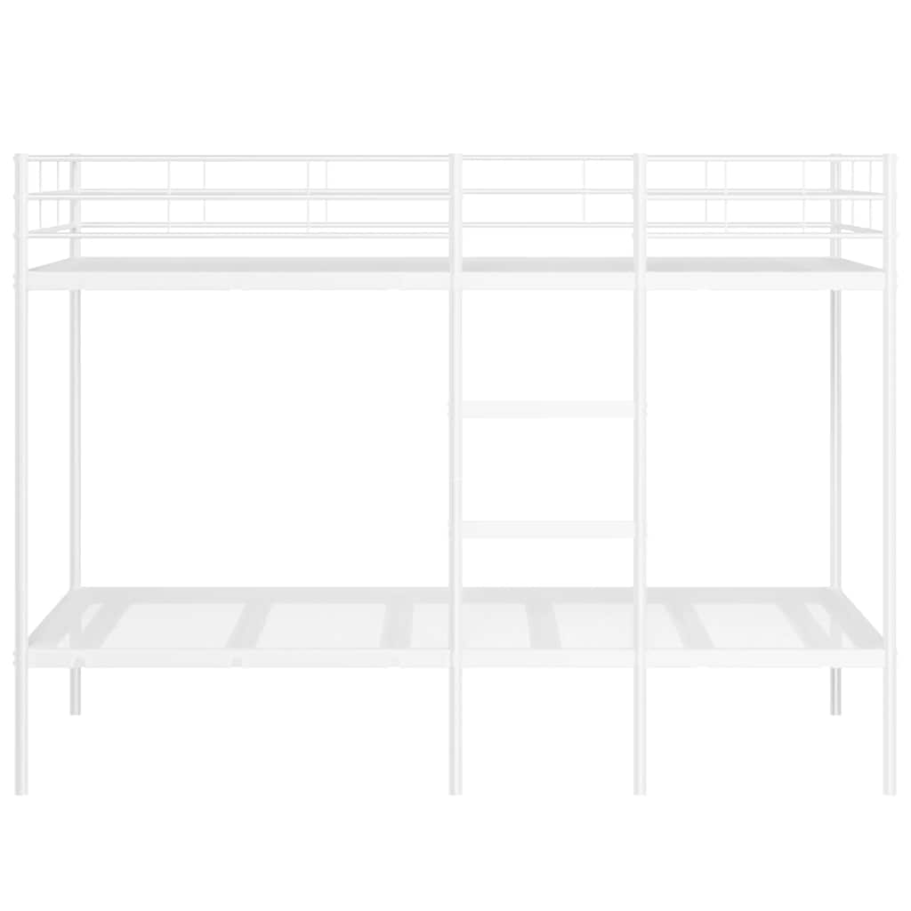 Bunk Bed without Mattress White 100x200 cm Steel