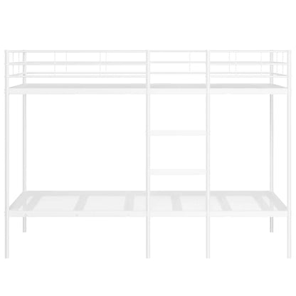 Bunk Bed without Mattress White 100x200 cm Steel