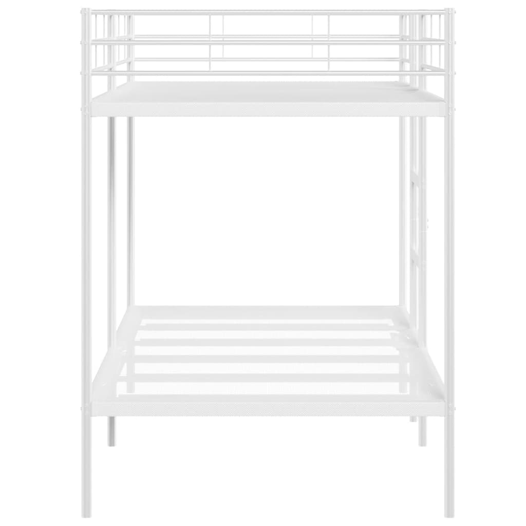Bunk Bed without Mattress White 100x200 cm Steel