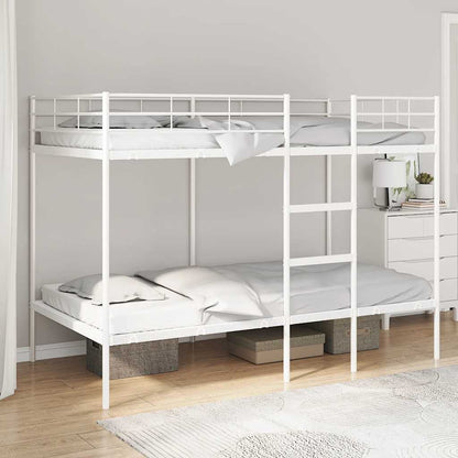 Bunk Bed without Mattress White 100x200 cm Steel