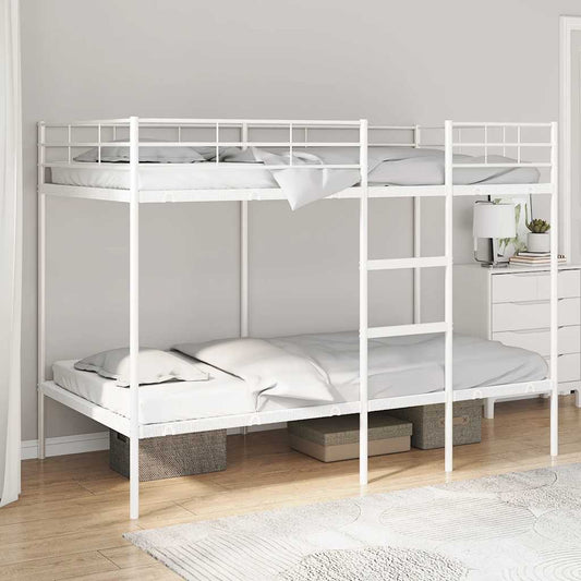 Bunk Bed without Mattress White 100x200 cm Steel
