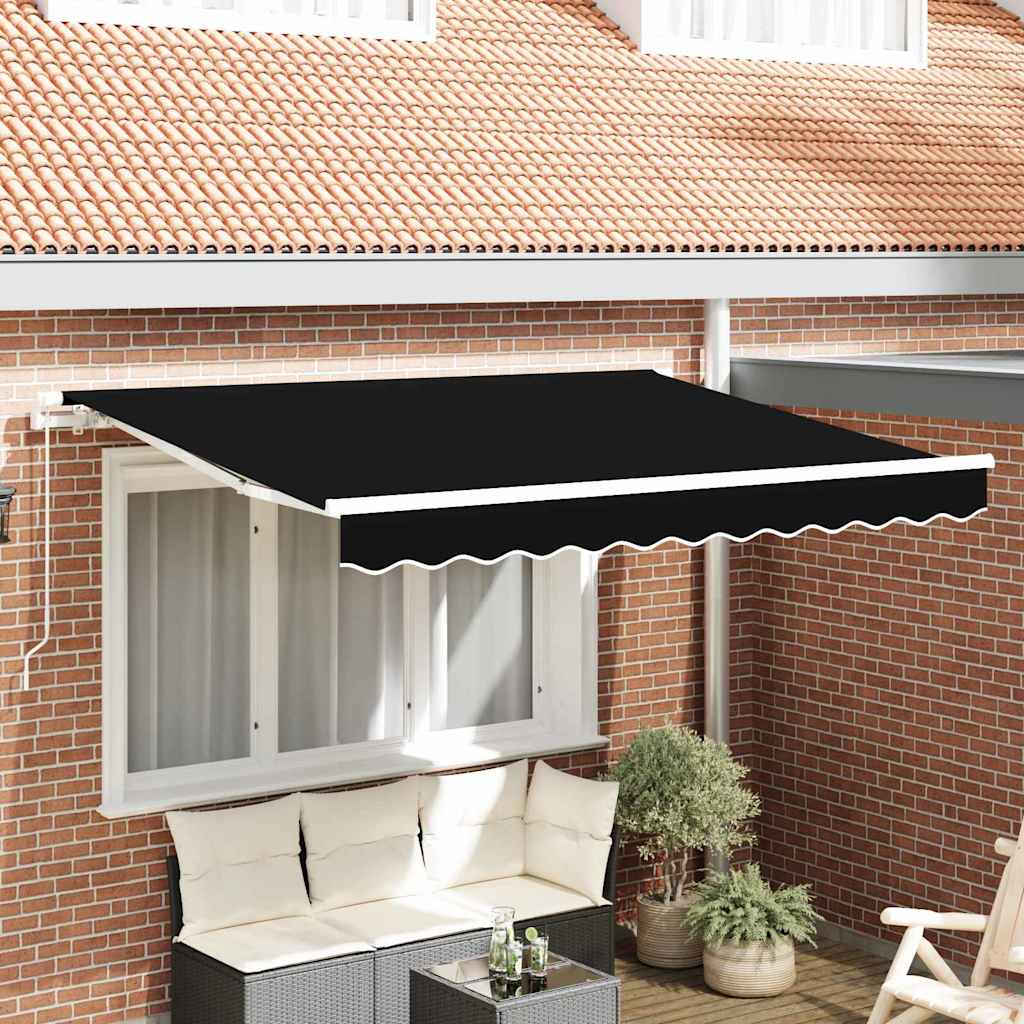 Awning Replacement Fabric Black 300 x 250 cm Canvas