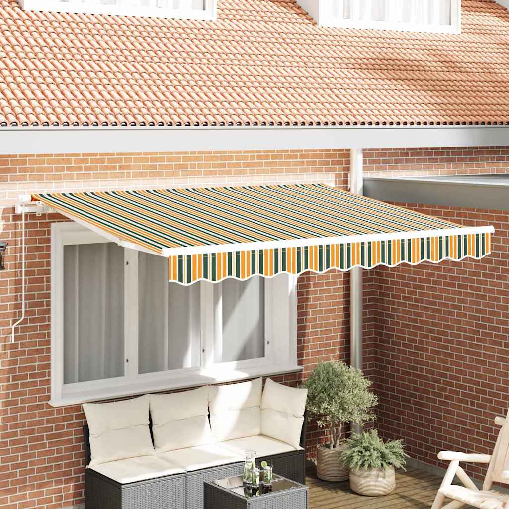 Awning Replacement Fabric Green and yellow 300 x 250 cm Canvas