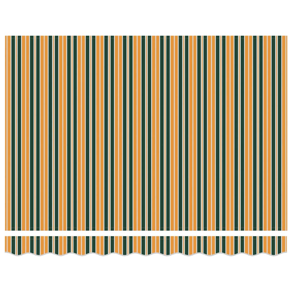Awning Replacement Fabric Green and yellow 300 x 250 cm Canvas