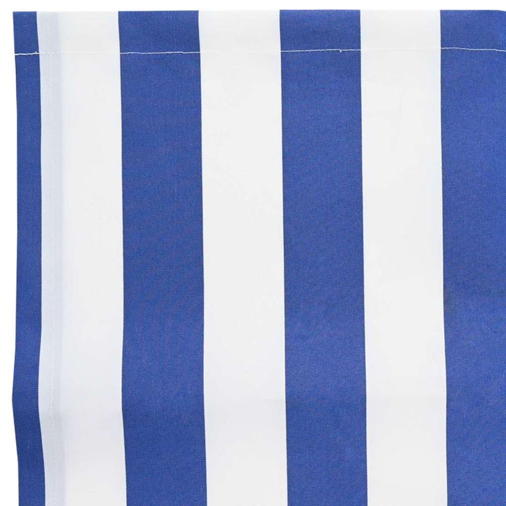 Awning Replacement Fabric Blue and white 10 x 1.6 m Fabric