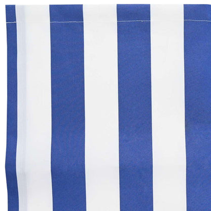 Awning Replacement Fabric Blue and white 10 x 1.6 m Fabric