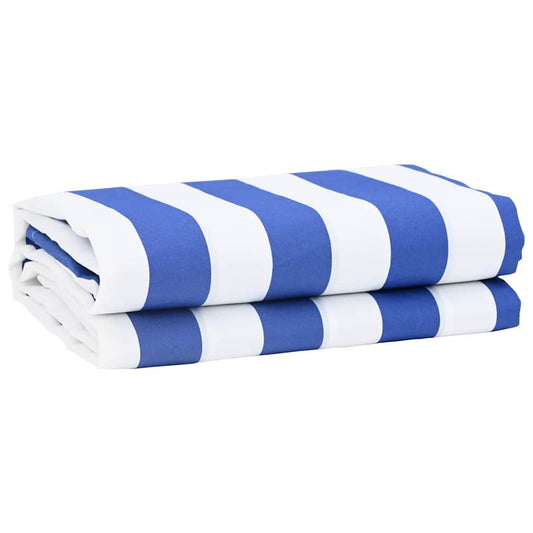 Awning Replacement Fabric Blue and white 10 x 1.6 m Fabric