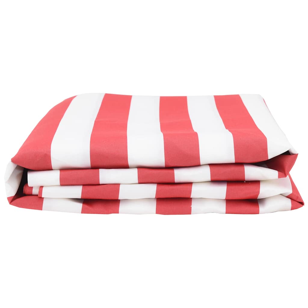 Awning Replacement Fabric Red and white 10 x 1.6 m Fabric