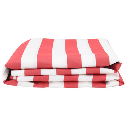 Awning Replacement Fabric Red and white 10 x 1.6 m Fabric