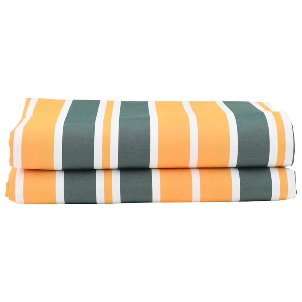 Awning Replacement Fabric Green and yellow 10 x 1.6 m Fabric