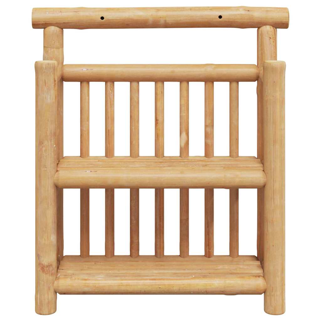 Wall Shelf with Shelf with Storage Brown 40 x 13 x 44 cm Bamboo