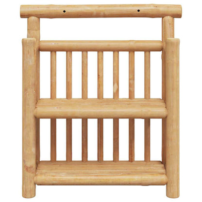 Wall Shelf with Shelf with Storage Brown 40 x 13 x 44 cm Bamboo