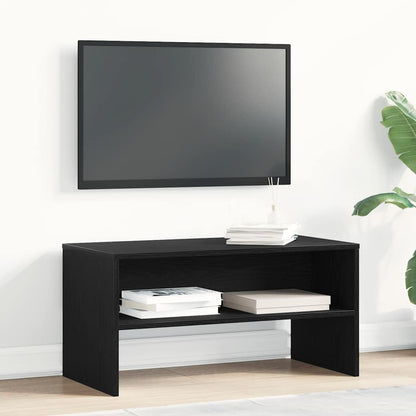 TV Cabinet Black Oak 80x40x40 cm Engineered Wood