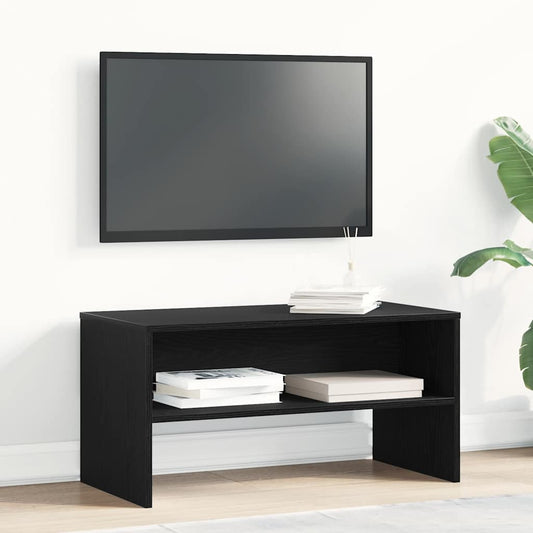 TV Cabinet Black Oak 80x40x40 cm Engineered Wood