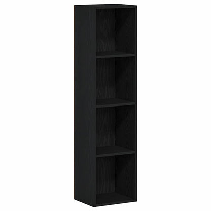 Book Cabinet Black Oak 36 x 30 x 143 cm Engineered Wood