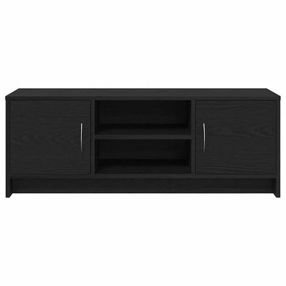 TV Cabinet Black Oak 102x30x37.5 cm Engineered Wood