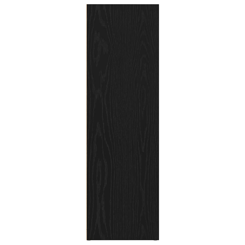 Book Cabinet Black Oak 66x30x98 cm Engineered Wood