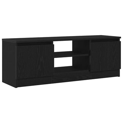 TV Cabinet Black Oak 102x30x36 cm Engineered Wood