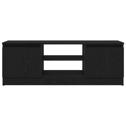 TV Cabinet Black Oak 102x30x36 cm Engineered Wood