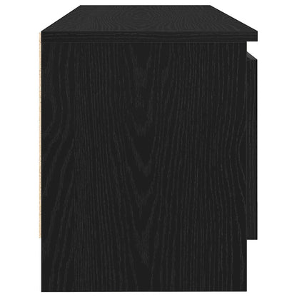 TV Cabinet Black Oak 102x30x36 cm Engineered Wood