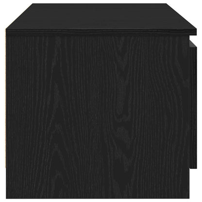 TV Cabinet Black Oak 140x40x35.5 cm Engineered Wood