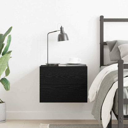 Bedside Cabinet Black oak 40 x 30 x 30 cm Engineered wood