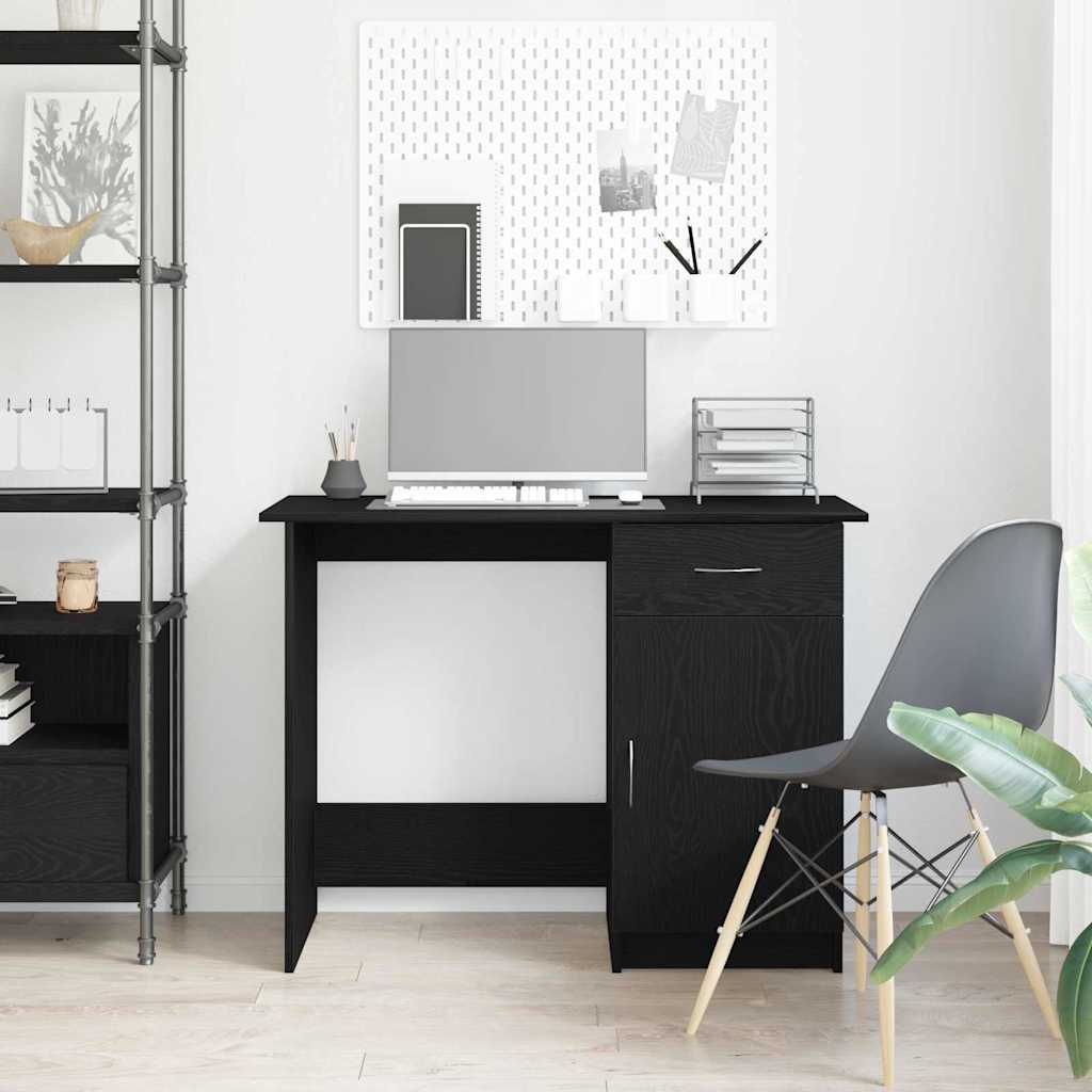 Desk Black oak 100 x 50 x 76 cm Engineered wood