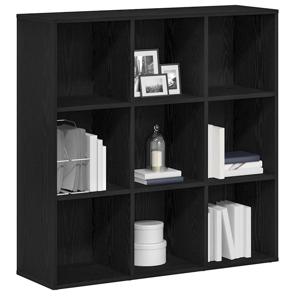 Book Cabinet Black Oak 98x29x97.5 cm Engineered Wood