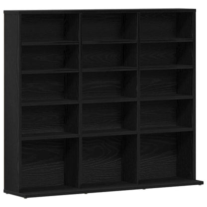 CD Cabinet Black Oak 100x23x89.5 cm Engineered Wood
