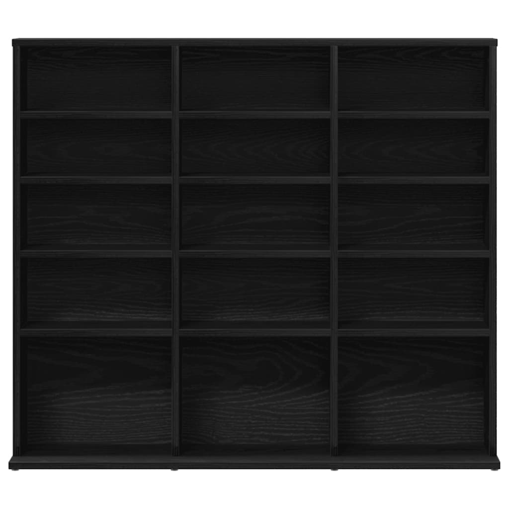 CD Cabinet Black Oak 100x23x89.5 cm Engineered Wood