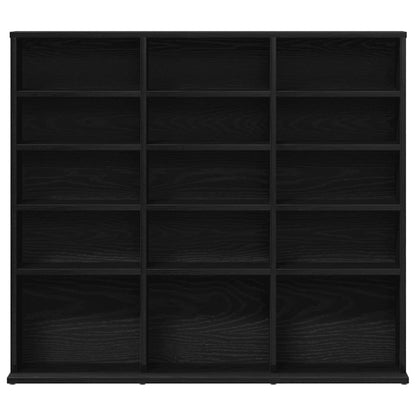 CD Cabinet Black Oak 100x23x89.5 cm Engineered Wood