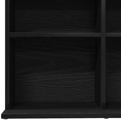 CD Cabinet Black Oak 100x23x89.5 cm Engineered Wood
