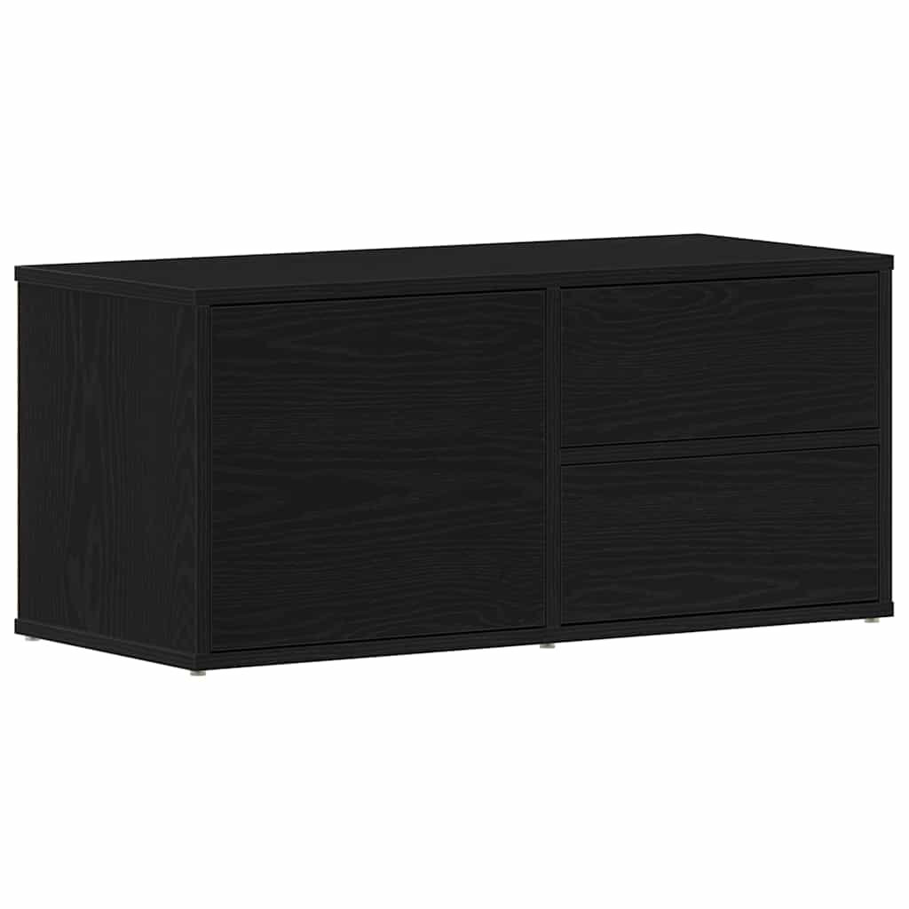 TV Cabinet Black Oak 80 x 34 x 36 cm Engineered Wood