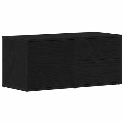 TV Cabinet Black Oak 80 x 34 x 36 cm Engineered Wood