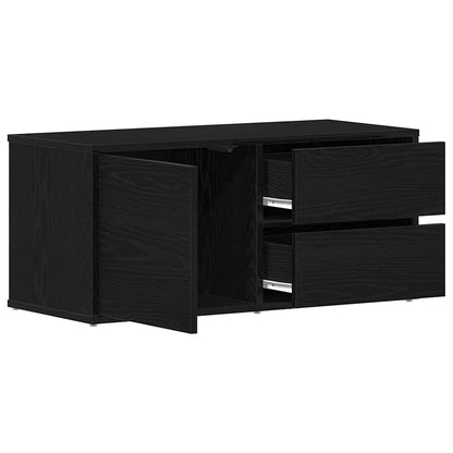 TV Cabinet Black Oak 80 x 34 x 36 cm Engineered Wood