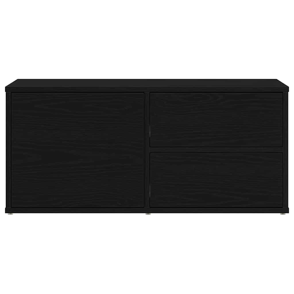 TV Cabinet Black Oak 80 x 34 x 36 cm Engineered Wood