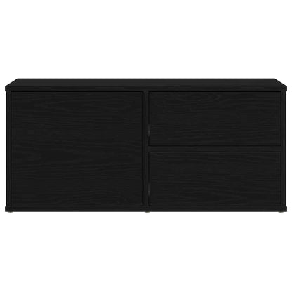 TV Cabinet Black Oak 80 x 34 x 36 cm Engineered Wood