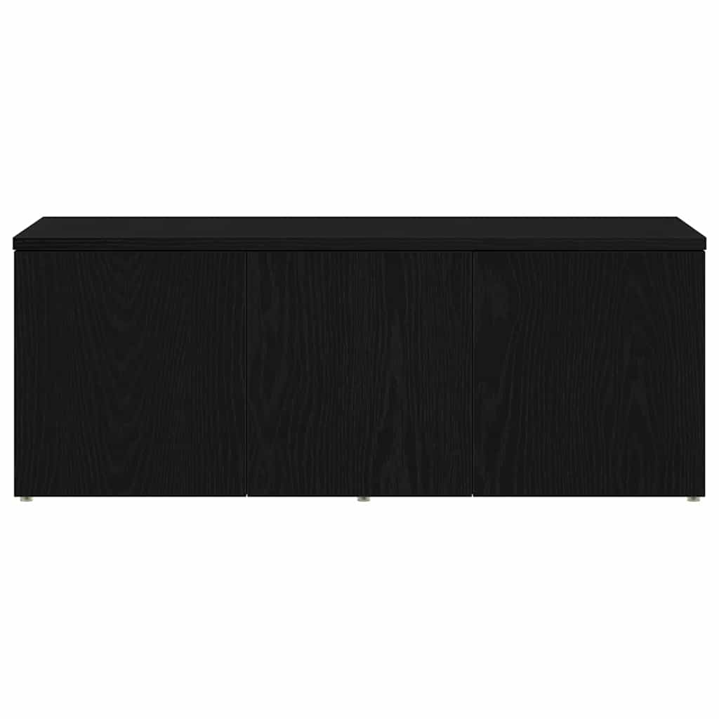 TV Cabinet with Drawer Black Oak 80x34x30 cm Engineered Wood