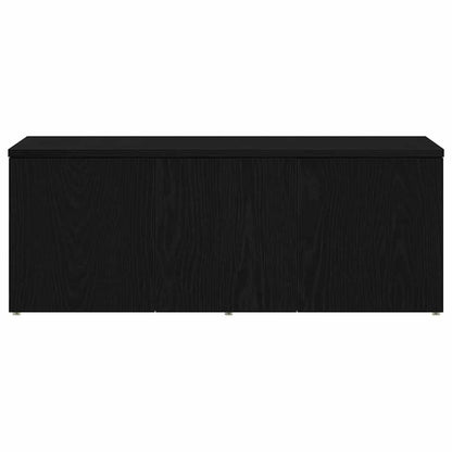 TV Cabinet with Drawer Black Oak 80x34x30 cm Engineered Wood