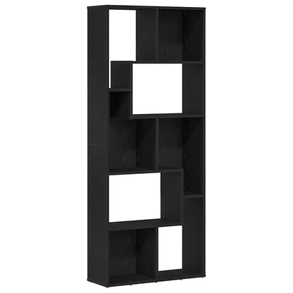 Bookcase Black Oak 67x24x161 cm Engineered Wood