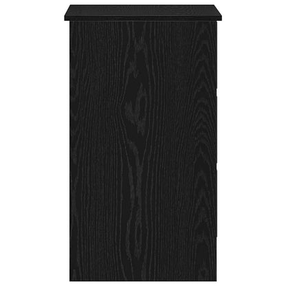 Desk Black Oak 90x45x76 cm Engineered Wood