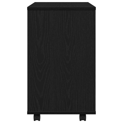 Side Table Black Oak 70x35x60 cm Engineered Wood