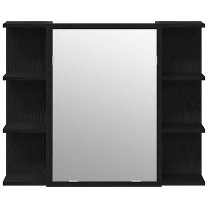 Mirror Cabinet Black Oak 80 x 20.5 x 64 cm Engineered Wood