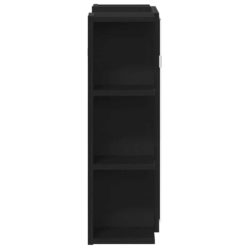 Mirror Cabinet Black Oak 80 x 20.5 x 64 cm Engineered Wood