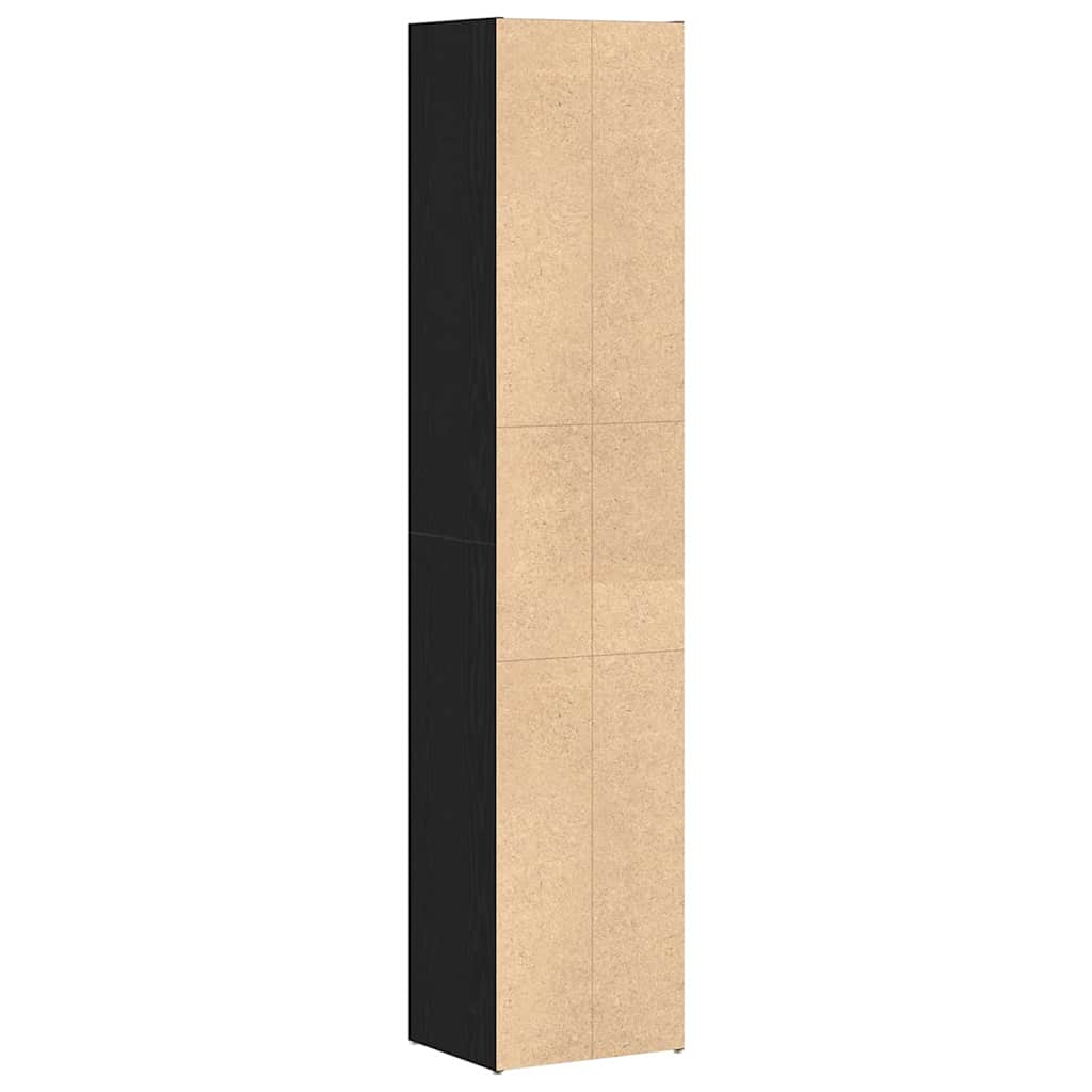 Book Cabinet Black Oak 36 x 30 x 171 cm Engineered Wood