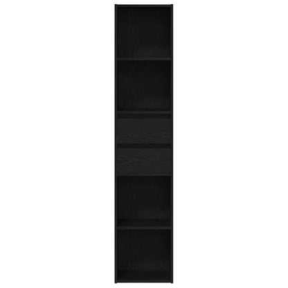 Book Cabinet Black Oak 36 x 30 x 171 cm Engineered Wood