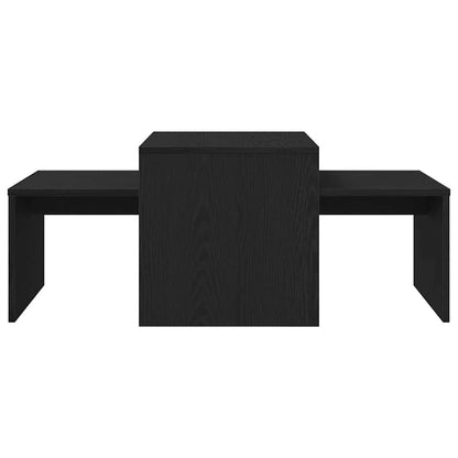 Nesting Tables Black Oak 100 x 48 x 40 cm Engineered Wood
