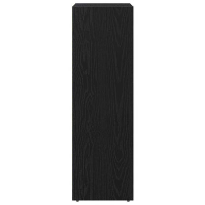 Bathroom Cabinet Black Oak 30 x 30 x 95 cm Engineered Wood