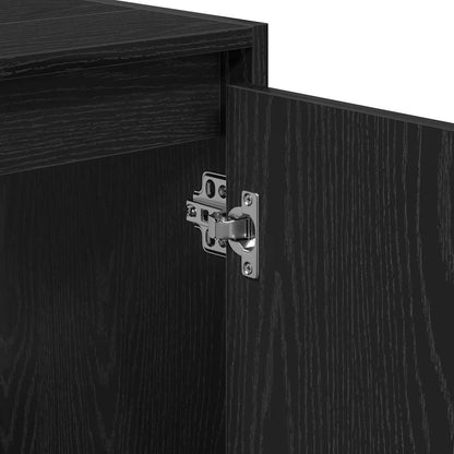 Bathroom Cabinet Black Oak 60 x 33 x 61 cm Engineered Wood