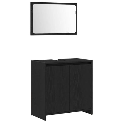Bathroom Cabinet Black Oak 60 x 33 x 61 cm Engineered Wood